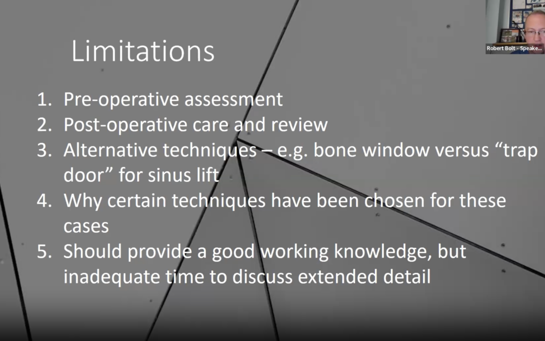 BAOS Yorkshire Regional Representative: Sinus Lift and Guided Bone Regeneration for the Oral Surgeon