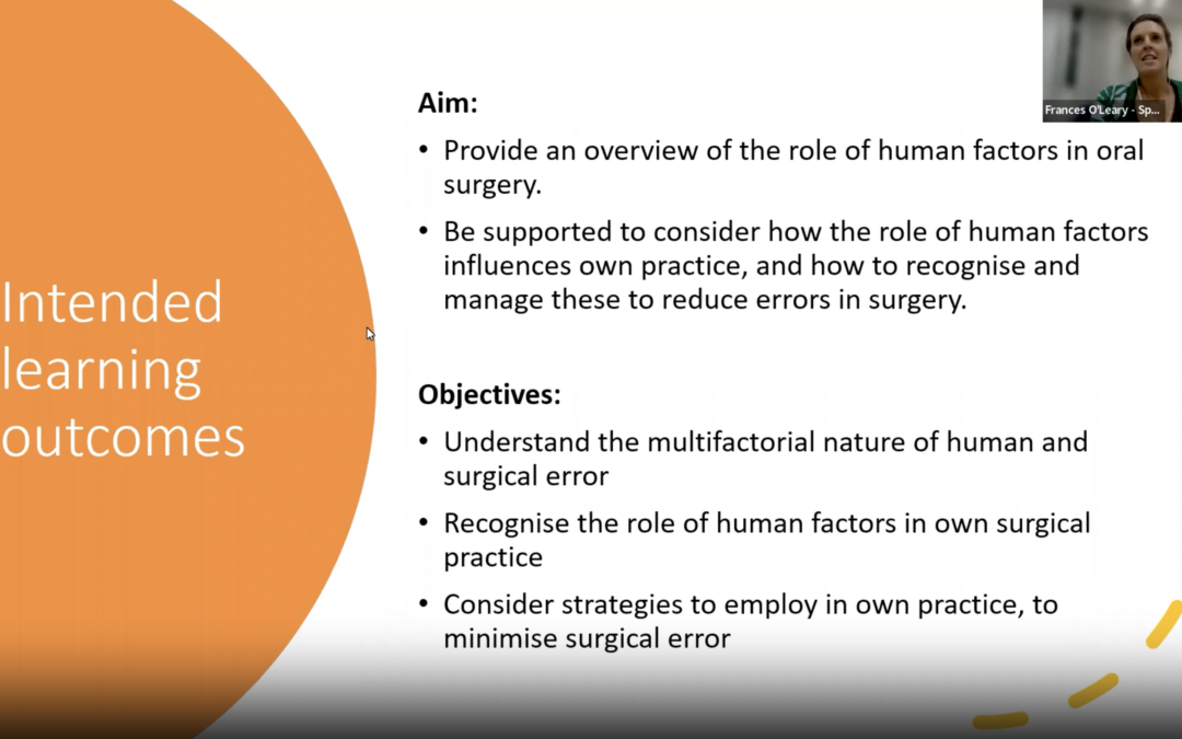 West Midlands Regional Rep: Human Factors in Oral Surgery: Improving Patient Safety