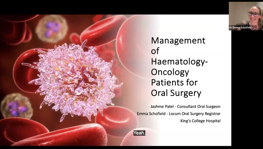 BAOS London Regional Representative: Management of Haematology-Oncology Patients for Oral Surgery